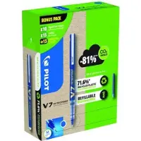 Pilot niet-inklapbaar Pen Blauw 0.5 mm Medium Naaldpunt Recycled 40 Stuks