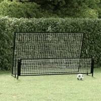 Prolenta Maison Exclusive - 2-in-1 springkussen en voetbaldoel, 202x104x120 cm, staal