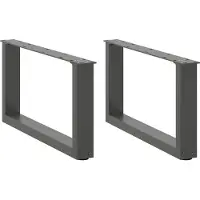 Syfax Salontafelpoten 2 st U-vormig 60x(30-31) cm staal antraciet