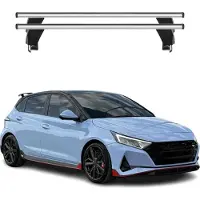 Menabo dakdrager basissteun voor Hyundai i20 N 2020-25, ABE-certificering, aluminium, zilver, 2-delig