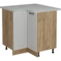 Vicco R-Line Hoekkast – 75.6 cm WB Marmer Wit Landhuis
