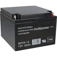 Multipower MP26-12/12V 26 Ah Lood Batterij AGM Met VdS Goedkeuring 4260476411236