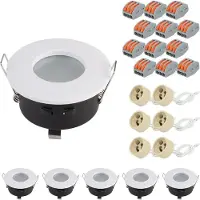 HOFTRONIC™ Set van 6 Raval LED inbouwspots - Spot armatuur - GU10 fitting - IP44 waterdicht - LED inbouwspot badkamer en keuken - Wit