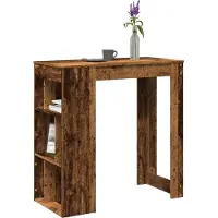 Prolenta Maison Exclusive - Bartafel met planken, uitstraling van oud hout, 102x50x103,5 cm, houtvezel