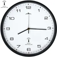 Syfax Wandklok met quartz uurwerk radiogestuurd 31 cm wit en zwart