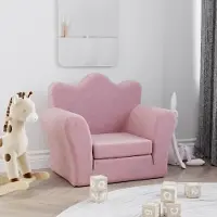 Prolenta Maison Exclusive - Kinderslaapbank, roze, zachte pluche stof
