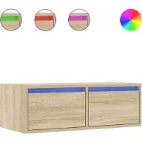 Syfax Tv-meubel met LED-verlichting 75x35,5x25 cm sonoma eikenkleurig