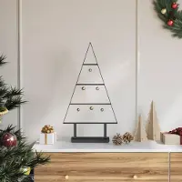 Prolenta Maison Exclusive - Metalen kerstboom, zwart, 60 cm, staal