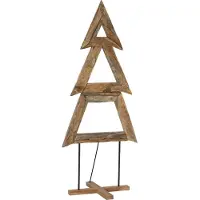 Syfax Kerstboom met standaard Bruin 181 cm Massief teakhout