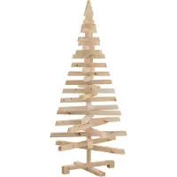 Syfax Kerstbomen met standaard Naturel 120 cm Massief grenenhout