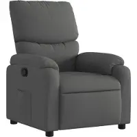 Syfax Relaxfauteuil Donkergrijze Stof