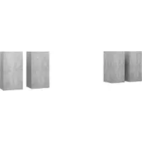 Syfax Tv-meubelen 4 st 30,5x30x60 cm bewerkt hout betongrijs