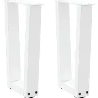 Syfax Salontafelpoten 2 st V-vormig 28x(42-43,3) cm staal wit