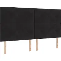 vidaXL LED Hoofdbord met LED-stripverlichting Zwart 180 cm Fluweel