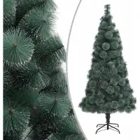 Prolenta Maison Exclusive - Kunstkerstboom met standaard, groen, 150 cm, gemaakt van PET
