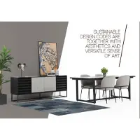 AEA *Essecke Essgruppe Esszimmer Esstisch Stühle 5tlg Holz Grau Set