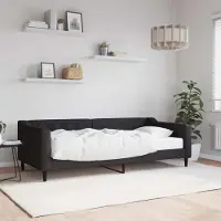 Prolenta Maison Exclusive - Dagbed met matras, zwart, 90x200 cm, stof