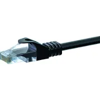 Dsit CAT5e netwerkkabel, U/UTP, 20 meter, zwart, 100% koper (DC-50-200)