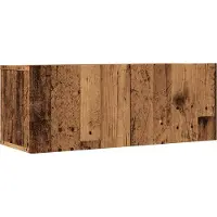 Syfax Tv-meubels 2 st wandgemonteerd 80x30x30 cm oud houtkleurig