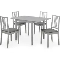 Prolenta Maison Exclusive - Eetset, 5-delig, MDF, grijs