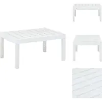 vidaXL Tuintafel Wit 78x55x38 cm Kunststof - Tuintafels