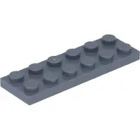 LEGO 2x6 Platte 3795 - 250 stuks, donkerblauwgrijs