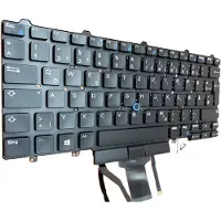 T-ProTek DUITSE - Toetsenbord met TrackPoint, met achtergrondverlichting, compatibel voor DELL Latitude 14 (E5450-9677)