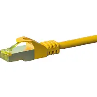 Dsit RJ45 netwerkkabel S/FTP (PiMF), met Cat.7 kernkabel, geel, 20 meter (DC-77-200)