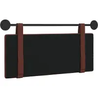 vidaXL Hangend hoofdbord Glanzend Bruin Antiek PU