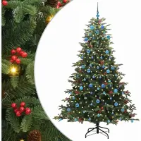 Syfax Kunstkerstboom Groen 210 cm PVC en Metaal en Plastic