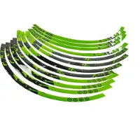 Stage6 Set van groene en zwarte velgstickers voor 12-inch velgen ()