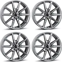 BORBET 4 velgen LX18, 8.0x18, ET45, 5x108, kleur: GREYGL, geschikt voor Volvo C30, C70, EX30, S40, S60, S80, V40, V50, V60, V70, XC40, XC60, XC70, 5x108, kleur: GREYGL, voor Volvo C30