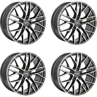 CARMANI 4 velgen, model 20 Ludwig, 8.5x19 inch, ET35, 5x112 boutgaten, geschikt voor Mini Mini