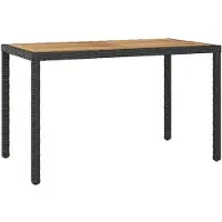 The Living Store De Living Store tuintafel, zwart en bruin, 123x60x74 cm, massief acaciahout