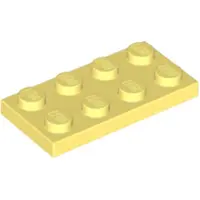 LEGO 100 stuks 3020 Platen, 2x4, Basisdeel, 100 stuks, Lichtgeel