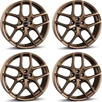 BORBET 4 velgen, model Y, 8.0x18 inch, ET48, 5x114.3, kleur: brons, geschikt voor Toyota Camry, Corolla, Yaris (met 5x114.3 boutgaten). Alufelgen