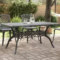 Prolenta Maison Exclusive - Tuintafel, zwart, 150x90x72 cm, aluminium gietwerk