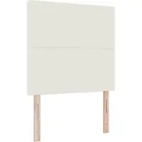 vidaXL LED Hoofdbord met hoofdeinde Crème 100 cm Corduroy stof