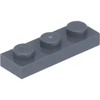 LEGO 1x3 Platte steen 3623 - 50 stuks, donkerblauwgrijs