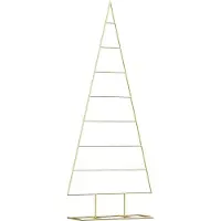 Syfax Metalen kerstboom met standaard Goud 150 cm Poedergecoat staal