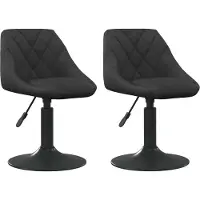 Syfax Eetkamerstoelen draaibaar 2 st fluweel zwart