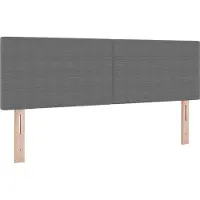 vidaXL LED Hoofdbord met hoofdeinde Lichtgrijs 160 cm Corduroy stof