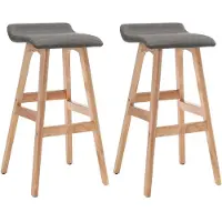 Syfax Barstoelen 2 st stof donkergrijs