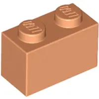 LEGO 50 stuks 3004 steenblokje 1x2, basisstenen, kleur: nougat