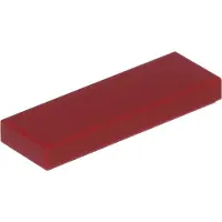LEGO 1x3 tegels 63864 - 250 stuks, donkerrood