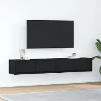 Syfax Tv-kasten 2 st 80x31x25,5 cm spaanplaat zwart eikenkleurig