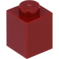 LEGO 250 stuks 3005 Steenzetsteen 1x1, basisstenen, 250 donkerrood