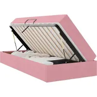 vidaXL Opbergbed met matras met opslag Roze 100 x 200 cm Fluweel