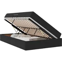 vidaXL Opbergbed met matras met opslag Zwart 120 x 200 cm Fluweel