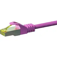 Dsit Cat7 S/FTP (PIMF) patchkabel - 1,50 meter roze - netwerkkabel - internetkabel - UTP kabel - RJ45 - 10000 mbit/s
